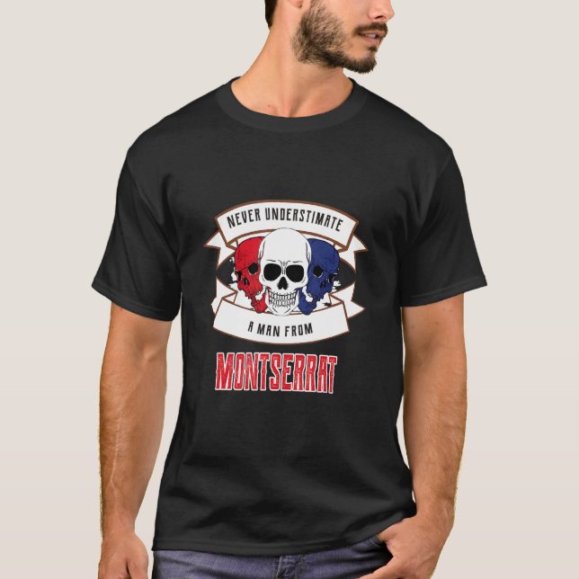 Montserrat Underskatta aldrig T Shirt (Framsida)