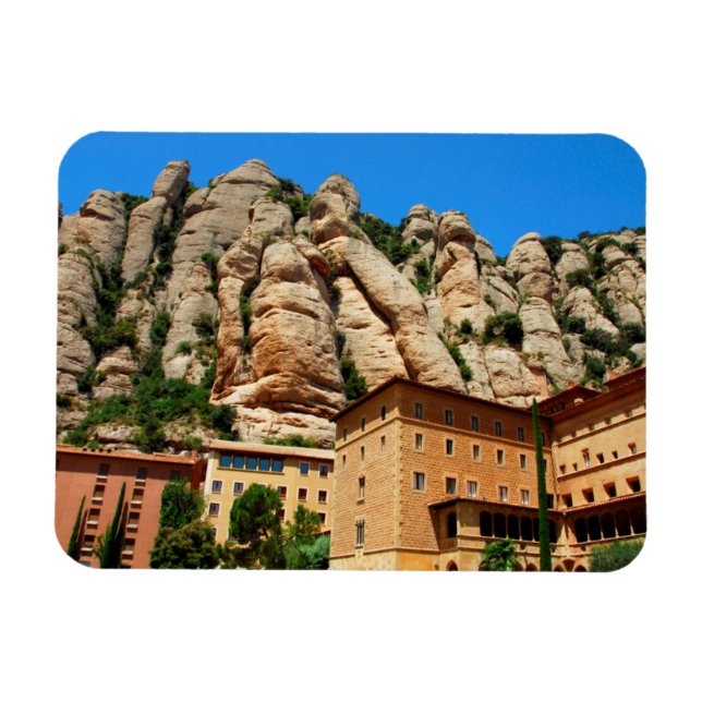 Montserratklostret, Katalonien, Spanien Magnet (Horisontell)