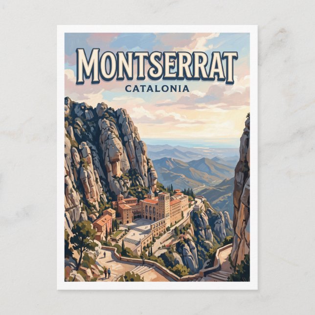 Montserratklostret Spanien Vykort (Framsida)