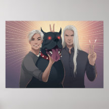 Monty, SImon och Peacher - Lustigt Poster