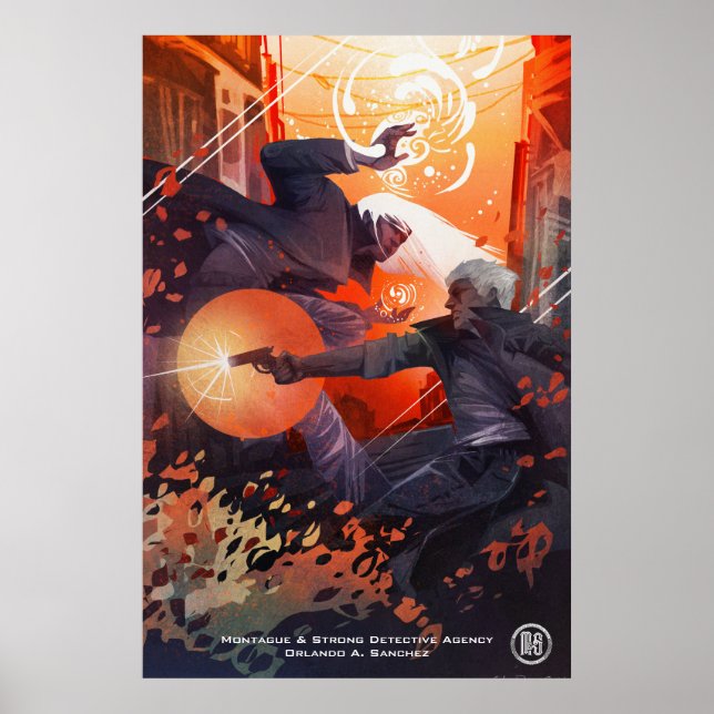 Monty & Simon Poster - Art av Galen Dara (Framsidan)