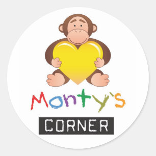 Monty Sticker Runt Klistermärke