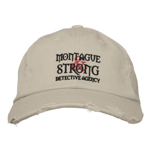 Monty & Strong - Distress cap Broderad Keps