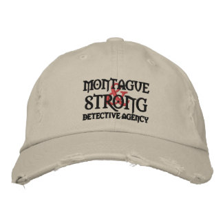 Monty & Strong - Distress cap Broderad Keps