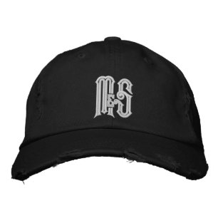 Monty & Strong - M&S Distress Cap Broderad Keps