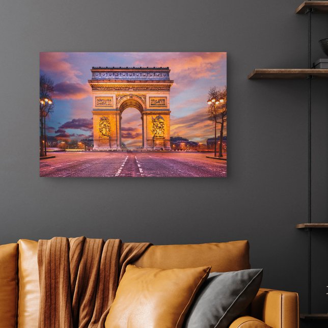 Monument | Arc de Triomphe, Paris Frankrike Canvastryck (Skapare uppladdad)