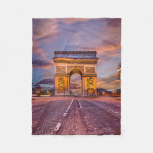 Monument   Arc de Triomphe, Paris Frankrike Fleecefilt