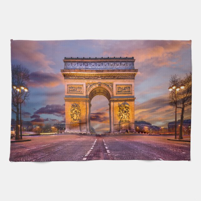 Monument | Arc de Triomphe, Paris Frankrike Kökshandduk (Horisontell)