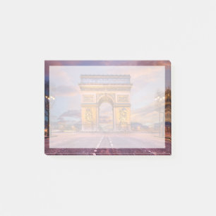 Monument Arc de Triomphe, Paris Frankrike Post-it Block