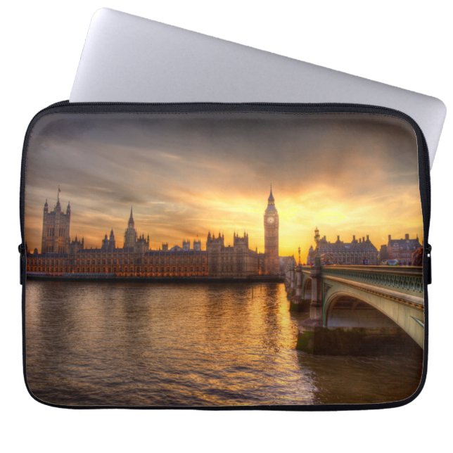 Monument | Big Ben & Houses Laptop Fodral (Framsidan)