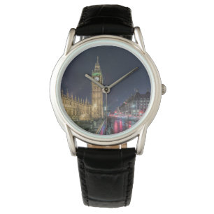 Monument Big Ben på natten Armbandsur