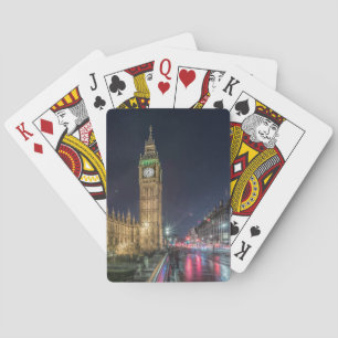 Monument Big Ben på natten Casinokort