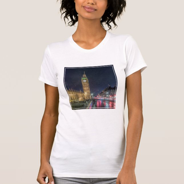 Monument | Big Ben på natten T Shirt (Framsida)