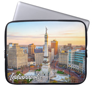 Monument Circle, Indianapolis, Indiana, Förenta st Laptop Fodral
