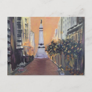 Monument Circle - Indianapolis, Indiana Vykort