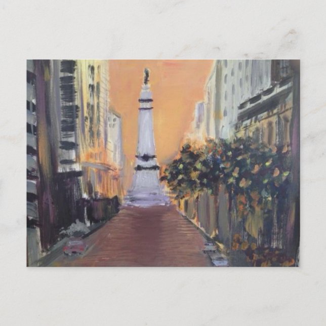 Monument Circle - Indianapolis, Indiana Vykort (Framsida)