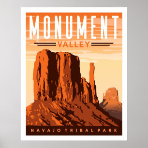 Monument - Dal Travel Poster Wall Art Skriv ut