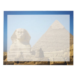 Monument Egyptenens sfinx och pyramid Anteckningsblock