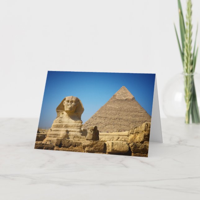Monument | Egyptenens sfinx och pyramid Kort (Framsida)