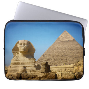 Monument Egyptenens sfinx och pyramid Laptop Fodral
