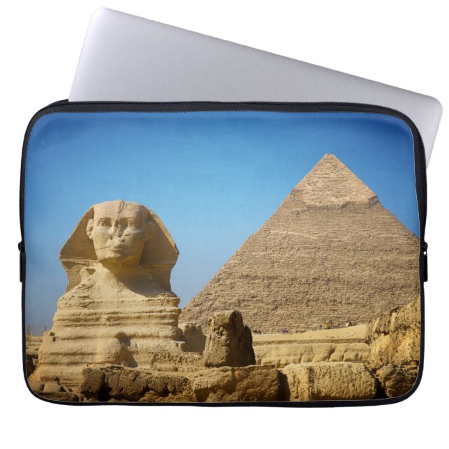 Monument | Egyptenens sfinx och pyramid Laptop Fodral (Framsidan)