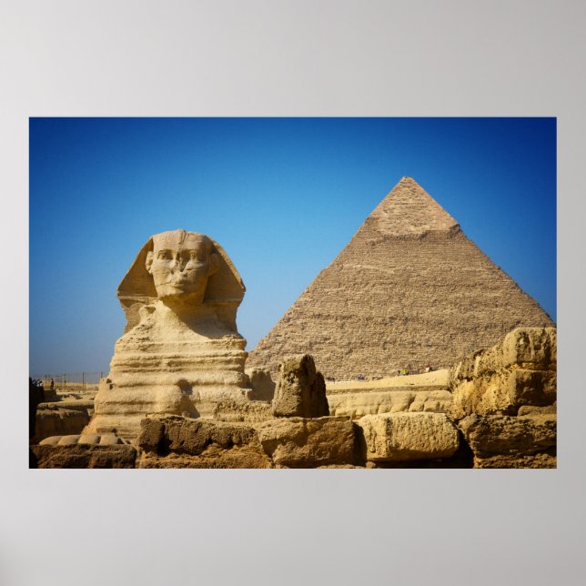 Monument | Egyptenens sfinx och pyramid Poster (Framsidan)