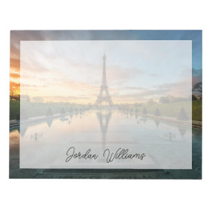 Monument Eiffel Torn Sunrise Anteckningsblock