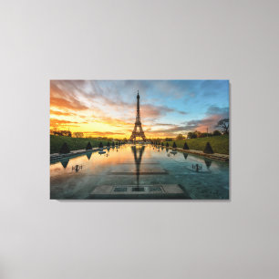Monument   Eiffel Torn Sunrise Canvastryck