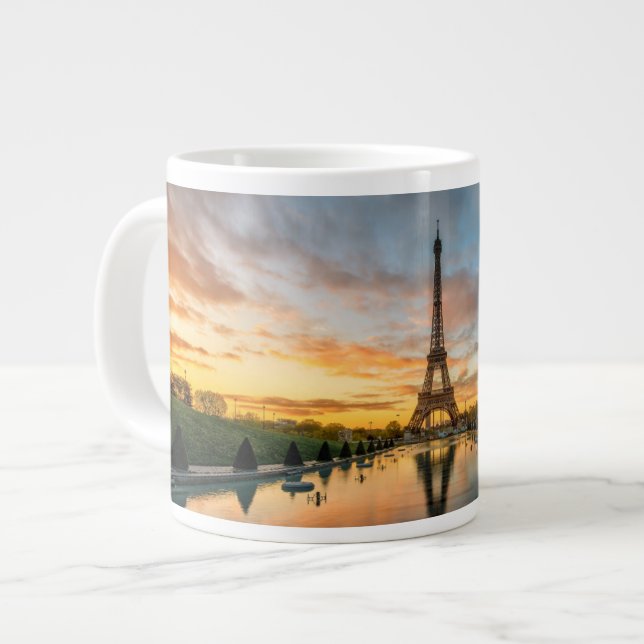 Monument | Eiffel Torn Sunrise Jumbo Mugg (Framsida vänster)
