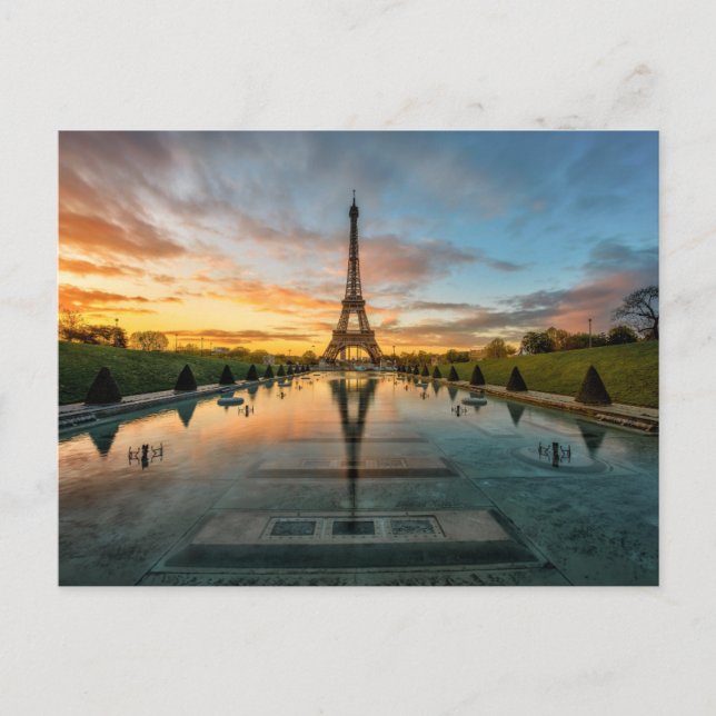Monument | Eiffel Torn Sunrise Vykort (Framsida)