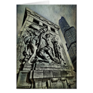 Monument för Ft Dearborn OBS Kort