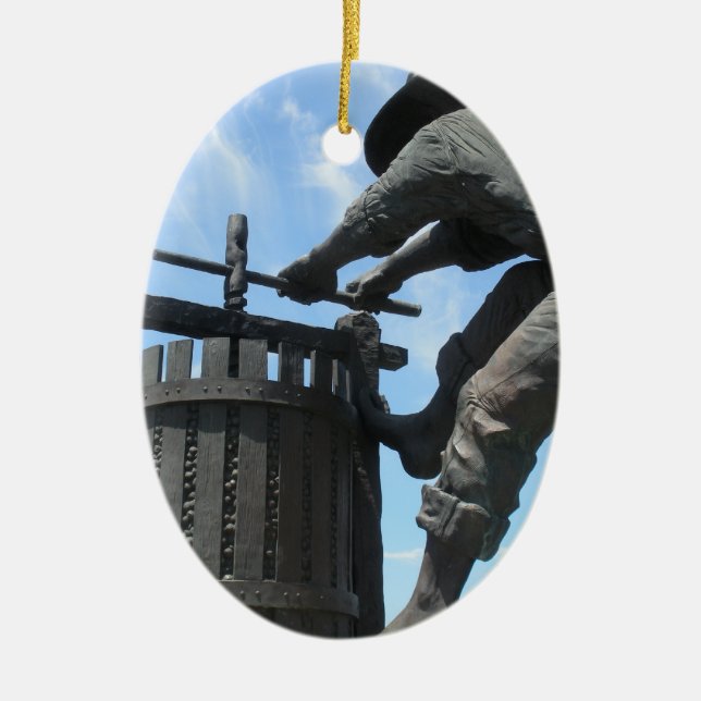 Monument för Napa Valley Kalifornien vinpress Julgransprydnad Keramik (Framsidan)