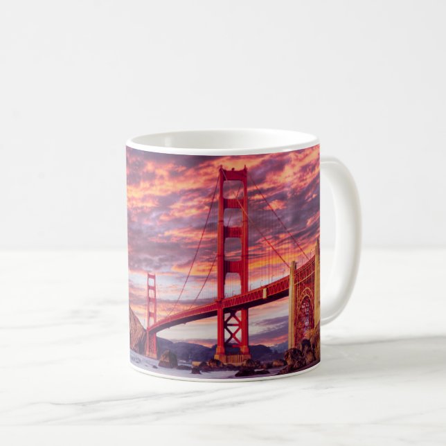 Monument | Golden Grind San Francisco, CA Kaffemugg (Framsida höger)