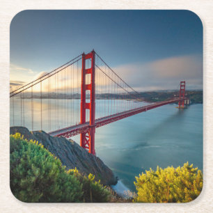 Monument Golden Grind San Francisco Underlägg Papper Kvadrat