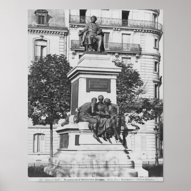 Monument i Alexandre Dumas Pere, 1883 Poster (Framsidan)