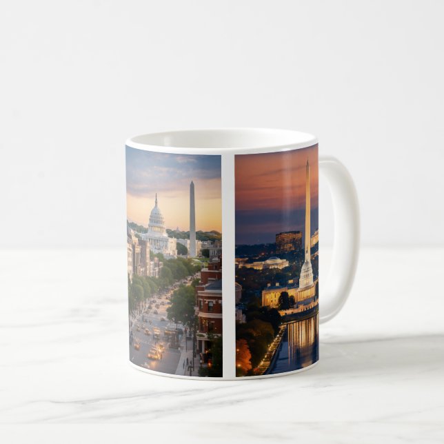 Monument i Harmony: Washington DC Skyline Magazi Kaffemugg (Framsida höger)