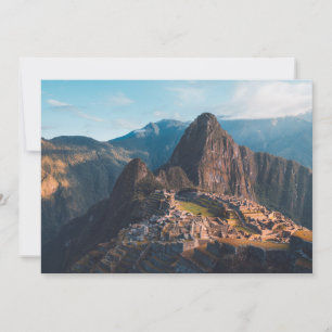 Monument Machu Picchu, Peru Tack Kort