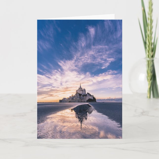 Monument | Mont Saint-Michel, Normandie Frankrike Kort (Framsida)