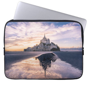Monument Mont Saint-Michel, Normandie Frankrike Laptop Fodral