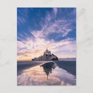 Monument Mont Saint-Michel, Normandie Frankrike Vykort
