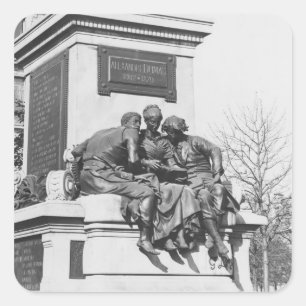 Monument över Alexandre Dumas Pere Fyrkantigt Klistermärke
