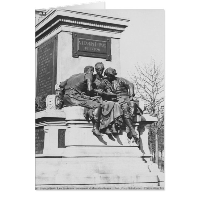 Monument över Alexandre Dumas Pere Hälsningskort (Framsidan)