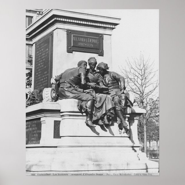 Monument över Alexandre Dumas Pere Poster (Framsidan)