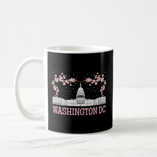 Monument över Blommarna i Washington Dc Cherry Kaffemugg (Vänster)