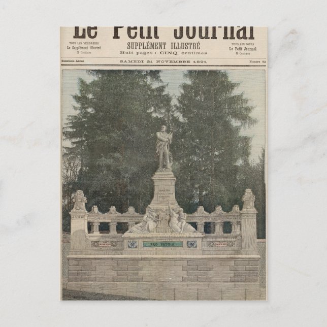 Monument över Gambetta vid Ville-d'Avray Vykort (Framsida)