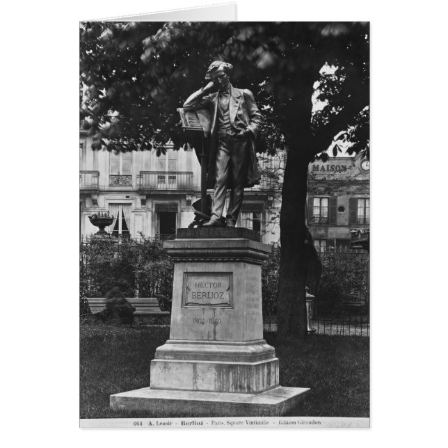 Monument över Hector Berlioz Hälsningskort (Framsidan)