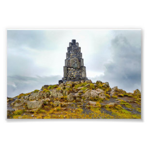 Monument över Islands Poet Stephan G. Stephansson Fototryck