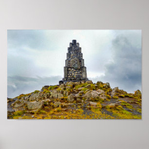 Monument över Islands Poet Stephan G. Stephansson Poster