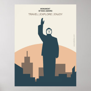 Monument över Mao Zedong Poster