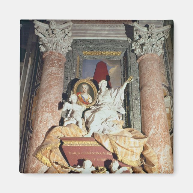 Monument över Maria Clementina Sobieska 1739 Magnet (Framsidan)